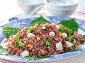 兰花带子糙米饭