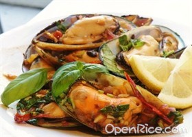 泰式辣炒海虹 mussels 