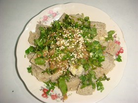 麻酱拌烤麸