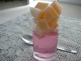 自制哈密瓜水果果冻