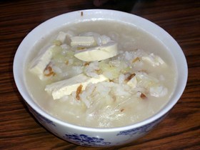 白菜虾皮捞饭
