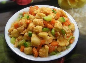 孜然时蔬炒馒头