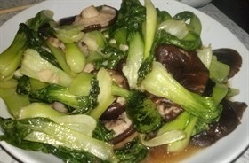 油菜炒香菇
