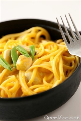 南瓜芝士酱意大利面 