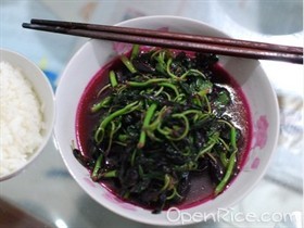 素炒红苋 