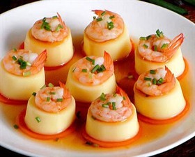 虾蒸豆腐