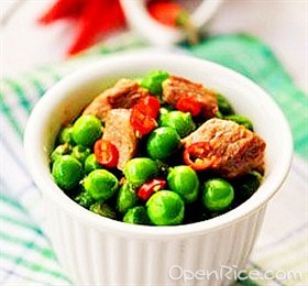 青豆牛肉末