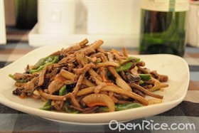 茶树菇牛柳 