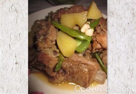 土豆芸豆炖排骨 