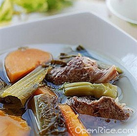 白番薯大芥菜汤