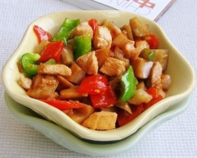 莲藕炒鸡丁