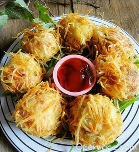 香炸土豆丝丸子