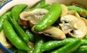 洋菇烩甜豆