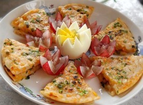 葱香牛奶红薯饼