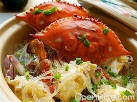 白蟹粉丝煲 