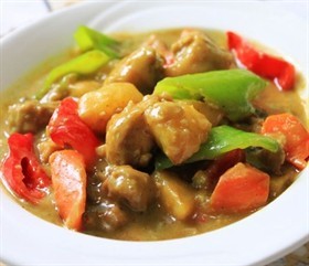燕麦咖喱鸡