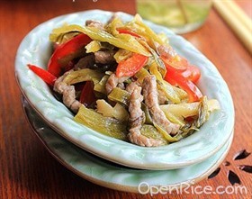 自贡酸菜炒牛肉