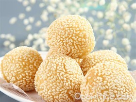 草莓甜心糯米麻团