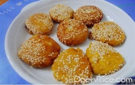 芝香柿子糯米饼