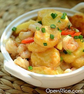 樱花豆腐炒虾仁