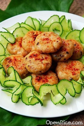 香煎鸡肉小饼