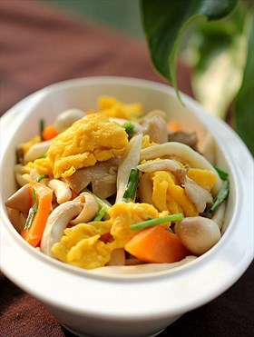 鸡蛋炒双菇