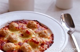 芝士肉丸焗饭 