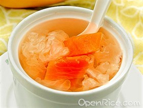 银耳马蹄木瓜糖水