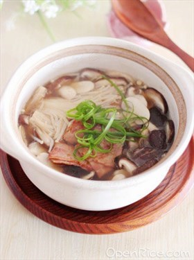 培根菌菇煲