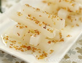 桂花山药豆沙糕