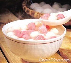 橙汁醪糟汤圆