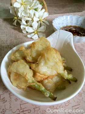 酥炸野生栀子花