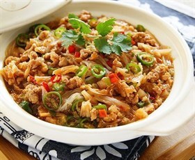 韩式肉末粉丝煲