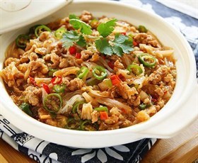 韩式肉末粉丝煲