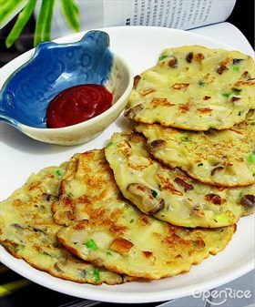 菌菇薄饼