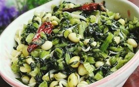 黄豆芽炒雪菜