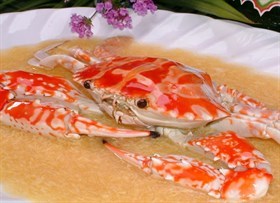 花雕蒸红蟹