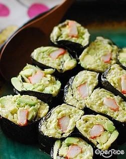 牛油果包菜寿司卷