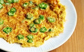 秋葵鸡蛋饼