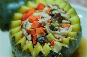 清蒸南瓜鸡腿肉