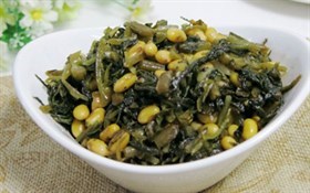  雪里蕻炖黄豆