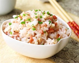 火腿杏鲍菇焖饭