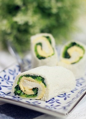 菠菜芝士吐司卷