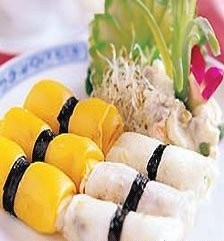 沙律海鲜卷