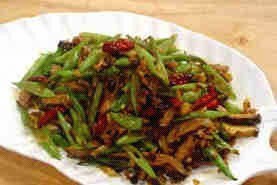 干煸香菇扁豆