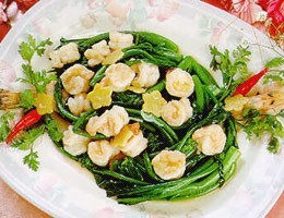 白炒虾球