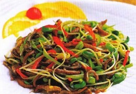 绿豆芽炒鳝丝