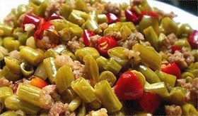 酸豆角炒肉末