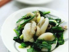 韭菜炒章鱼