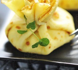 奶油芒果可丽饼